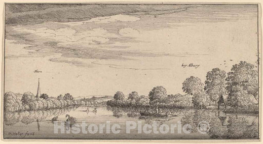 Art Print : Wenceslaus Hollar, Albury, 1645 - Vintage Wall Art