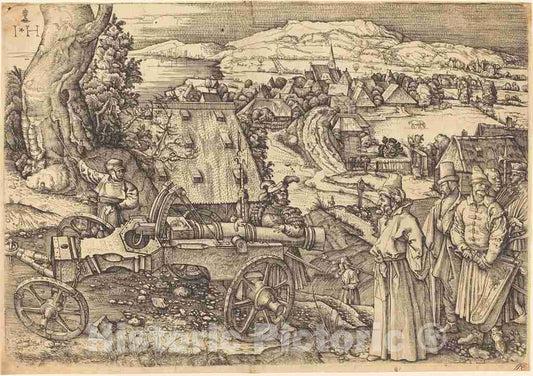 Art Print : Hopfer After DÃ¼rer, The Great Cannon - Vintage Wall Art
