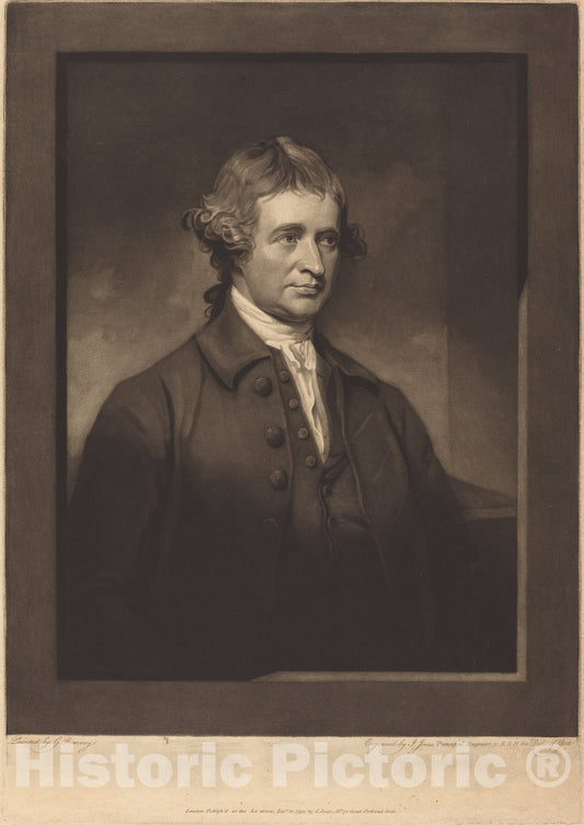 Art Print : Jones After Romney, Edmund Burke, 1790 - Vintage Wall Art