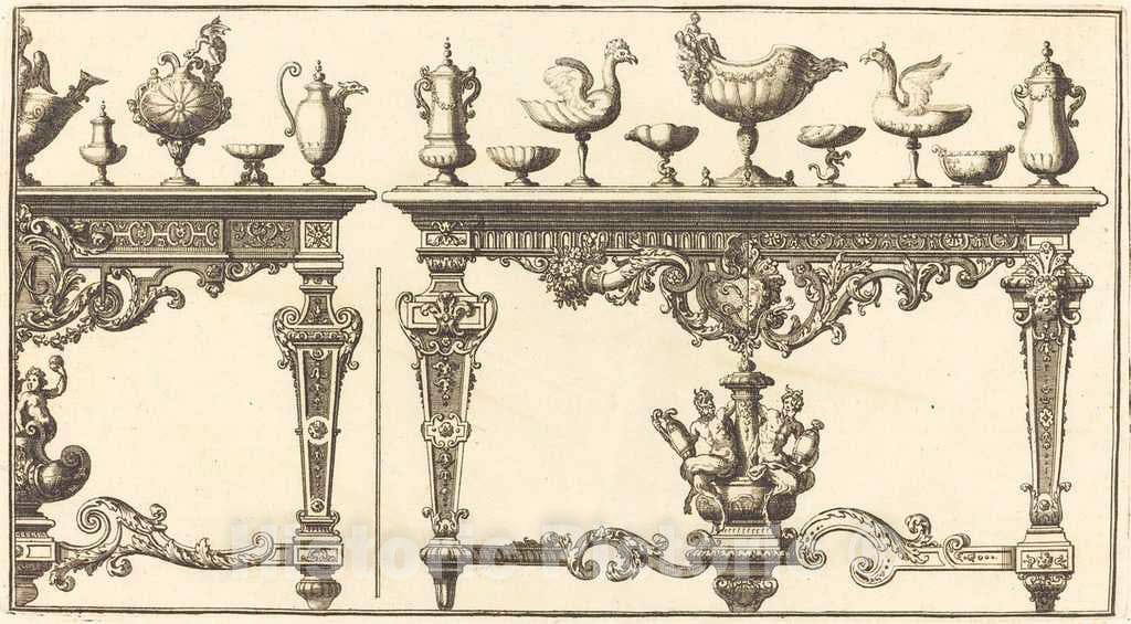 Art Print : Pierre Lepautre, Livre de Tables - Vintage Wall Art