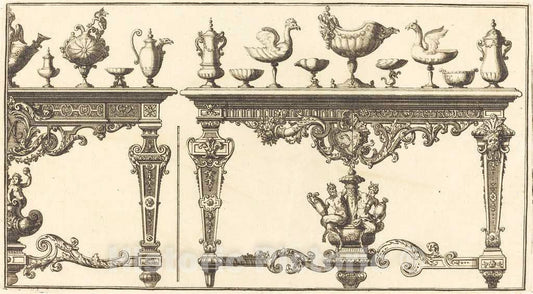 Art Print : Pierre Lepautre, Livre de Tables - Vintage Wall Art