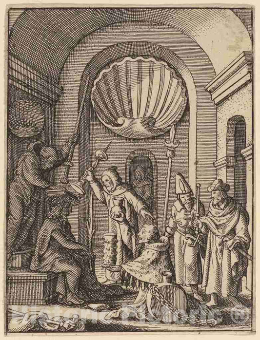Art Print : Wenceslaus Hollar, The Mocking - Vintage Wall Art