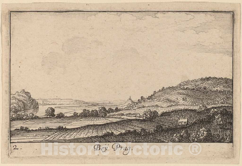 Art Print : Wenceslaus Hollar, Near Prague, 1635 - Vintage Wall Art