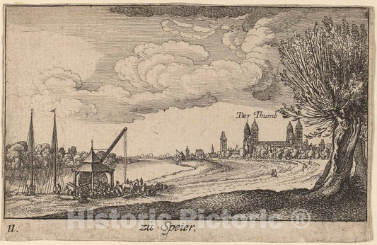 Art Print : Wenceslaus Hollar, Speyer, 1635 - Vintage Wall Art