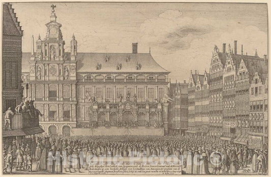 Art Print : Wenceslaus Hollar, The Peace of Munster, 1641 - Vintage Wall Art