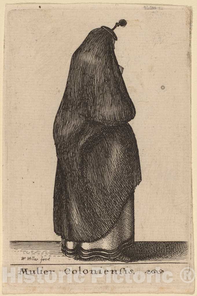 Art Print : Wenceslaus Hollar, Mulier Coloniensis - Vintage Wall Art