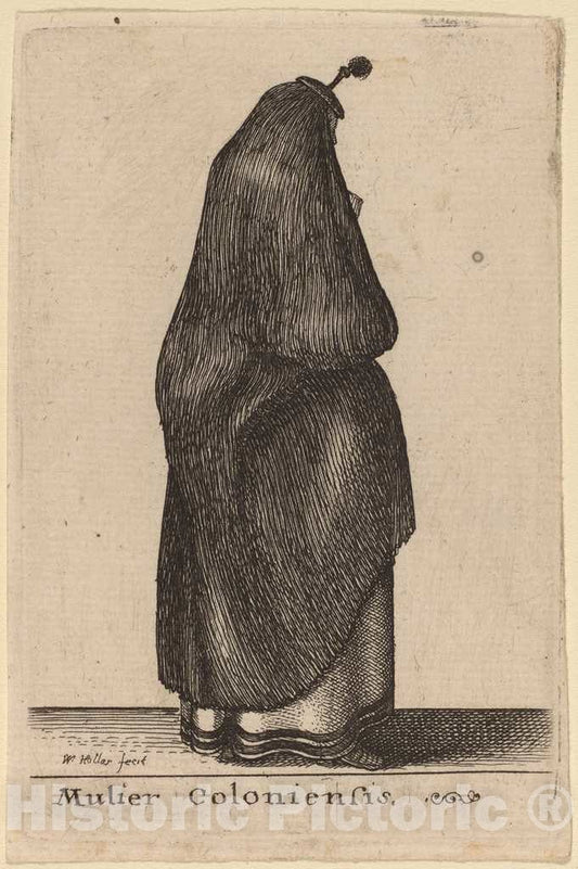 Art Print : Wenceslaus Hollar, Mulier Coloniensis - Vintage Wall Art