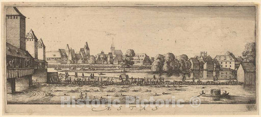 Art Print : Wenceslaus Hollar, Summer: The Bathing Place, c.1629 - Vintage Wall Art