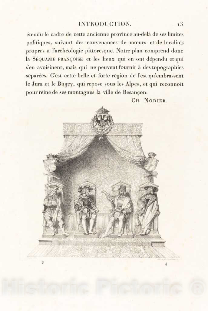 Art Print : Auguste-Dominique Ingres, Four Magistrates of BesanÃ§on (Quatre magistrats de BesanÃ§on), 1825 - Vintage Wall Art