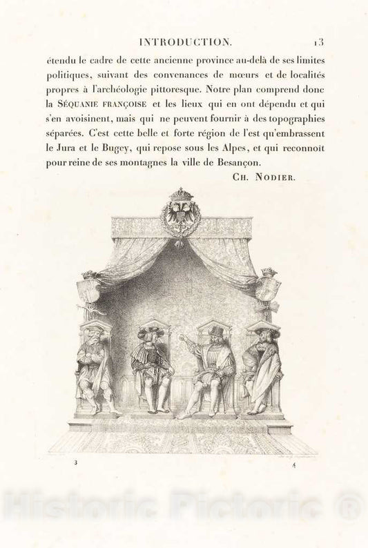 Art Print : Auguste-Dominique Ingres, Four Magistrates of BesanÃ§on (Quatre magistrats de BesanÃ§on), 1825 - Vintage Wall Art