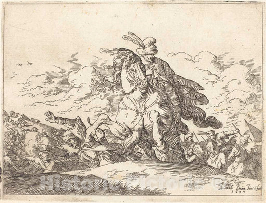 Art Print : Johann Wilhelm Baur, Capricci di varie battaglie, 1635 - Vintage Wall Art