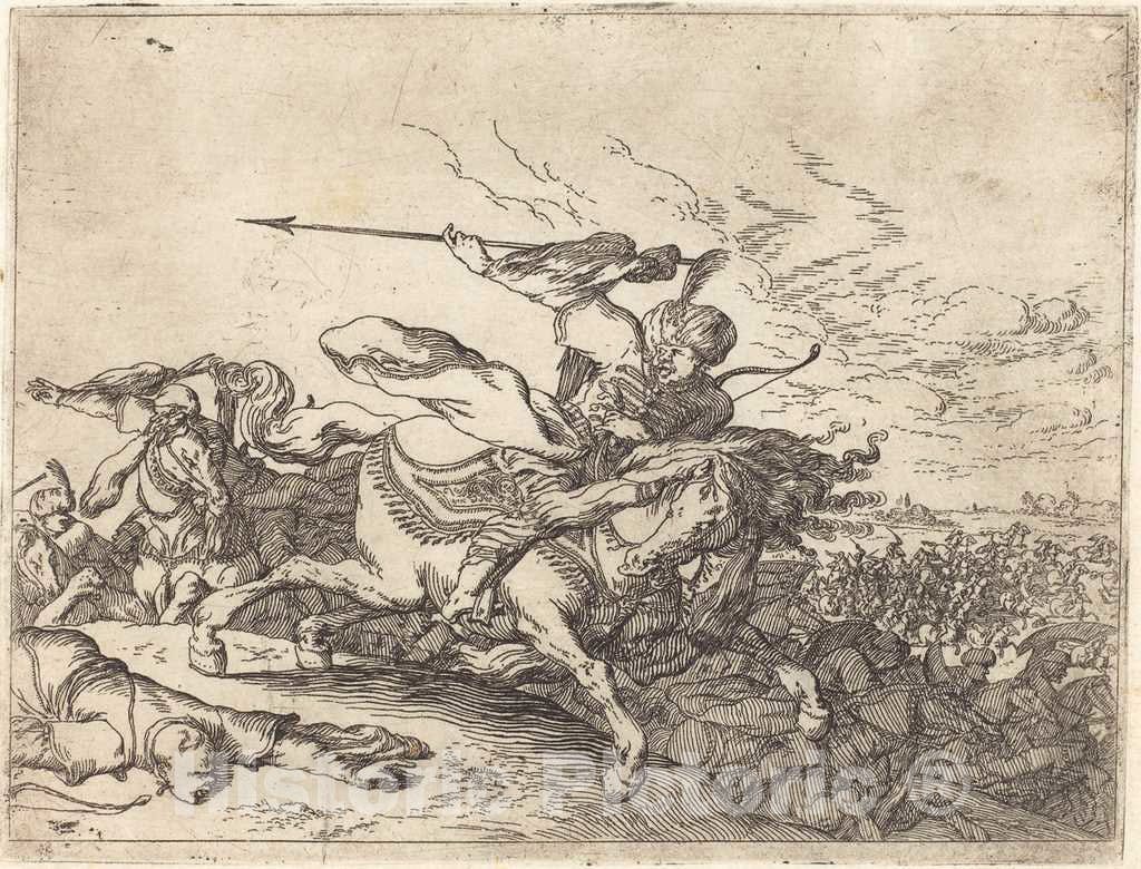Art Print : Johann Wilhelm Baur, Capricci di varie battaglie, 1635 - Vintage Wall Art