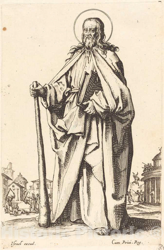 Art Print : Jacques Callot, Saint James The Less, 1631 - Vintage Wall Art