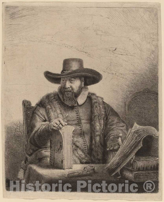 Art Print : Rembrandt, Cornelis Claesz Anslo, 1641 - Vintage Wall Art