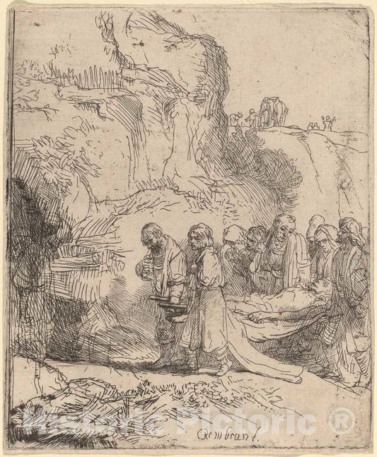 Art Print : Rembrandt, Christ Carried to The Tomb, c. 1645 - Vintage Wall Art