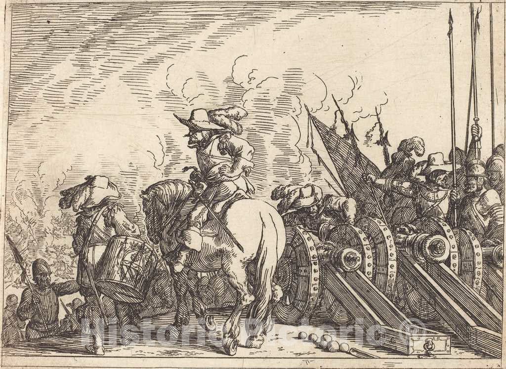Art Print : Johann Wilhelm Baur, Capricci di varie battaglie, 1635 - Vintage Wall Art