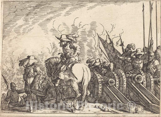 Art Print : Johann Wilhelm Baur, Capricci di varie battaglie, 1635 - Vintage Wall Art