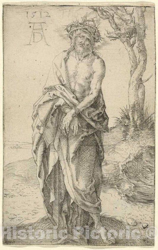 Art Print : Albrecht DÃ¼rer, The Man of Sorrows with Hands Bound, 1512 - Vintage Wall Art
