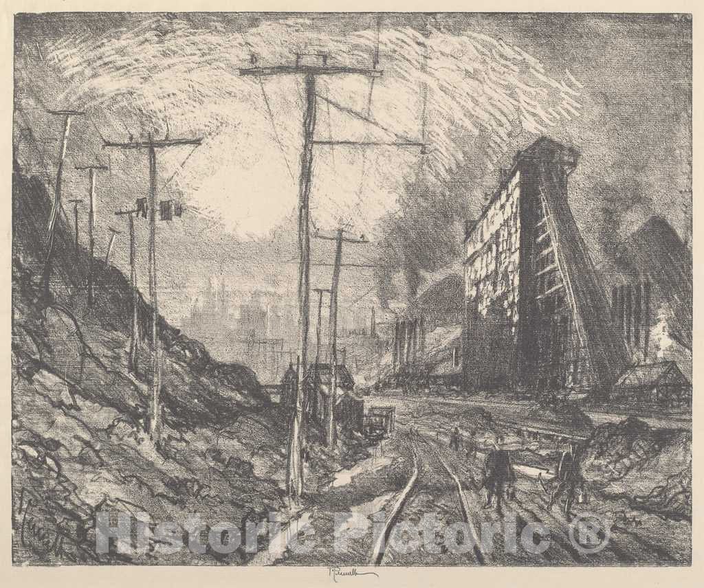 Art Print : Joseph Pennell, Shenandoah, 1910 - Vintage Wall Art