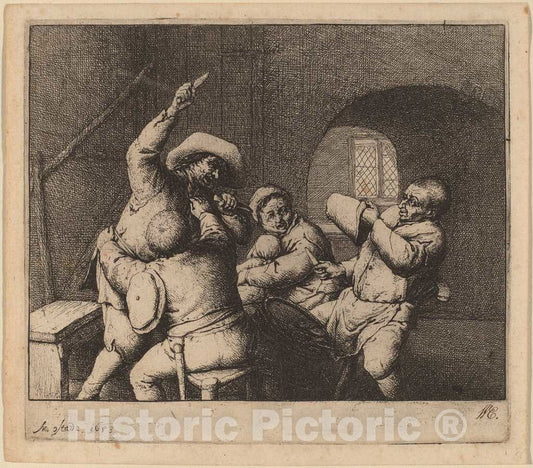 Art Print : Adriaen Van Ostade, Peasants' Quarrel, 1653 - Vintage Wall Art