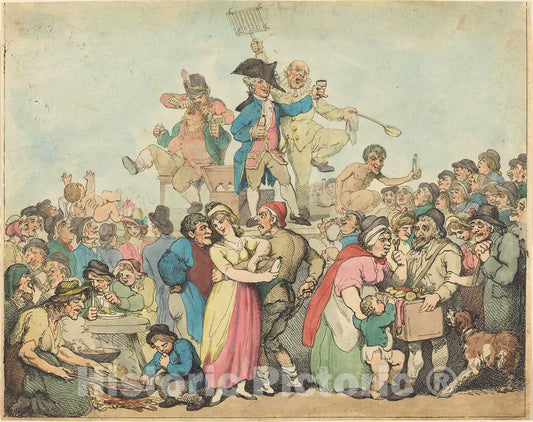 Art Print : Rowlandson, Dr. Botherum, The Mountebank, 1800 - Vintage Wall Art