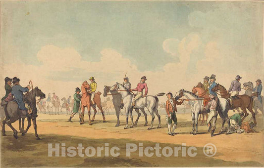 Art Print : Rowlandson, The Course, 1789 - Vintage Wall Art