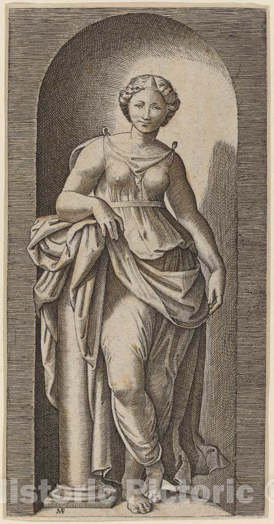 Art Print : Raimondi After Raphael, Fortitude - Vintage Wall Art