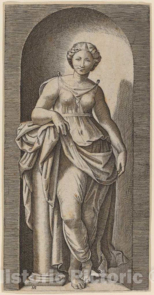 Art Print : Raimondi After Raphael, Fortitude - Vintage Wall Art