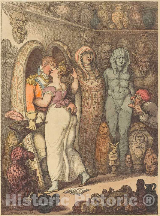 Art Print : Rowlandson, Modern Antiques, 1811 - Vintage Wall Art