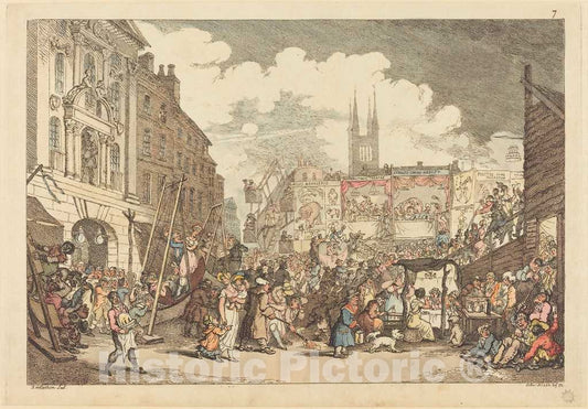 Art Print : Rowlandson, Bartholomew Fair, c. 1808 - Vintage Wall Art