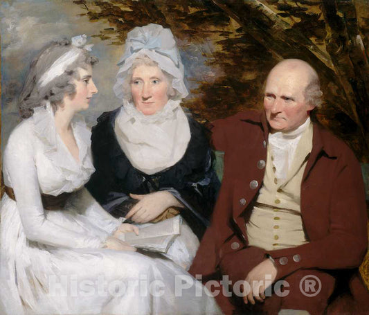 Art Print : Sir Henry Raeburn, John Johnstone, Betty Johnstone, and Miss Wedderburn, c.1793 - Vintage Wall Art