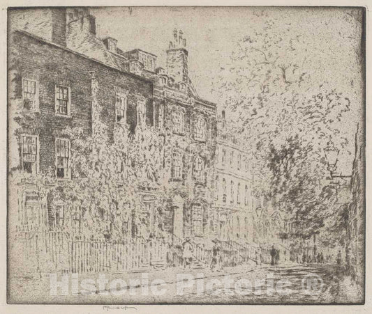 Art Print : Joseph Pennell, Great College Street, Westminster, 1904 - Vintage Wall Art