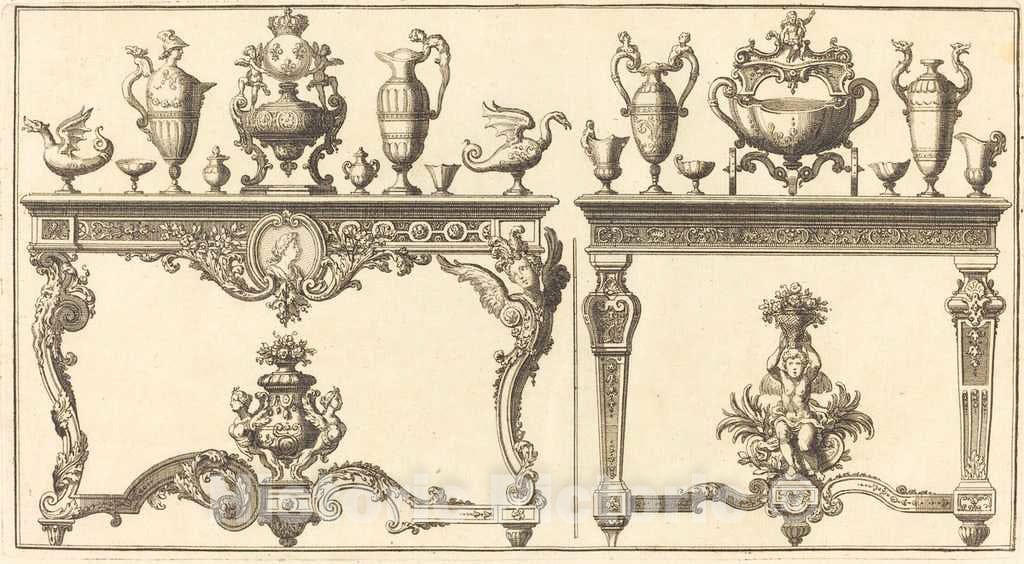 Art Print : Pierre Lepautre, Livre de Tables - Vintage Wall Art