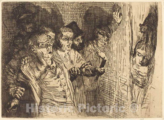 Art Print : Alphonse Legros, Black Cat (Le Chat Noir) - Vintage Wall Art