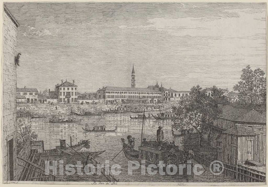 Art Print : Canaletto, Ale Porto del Dolo, c.1741 - Vintage Wall Art