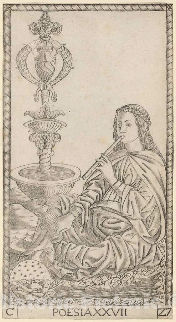 Art Print : Poesia (Poetry), c. 1470 - Vintage Wall Art