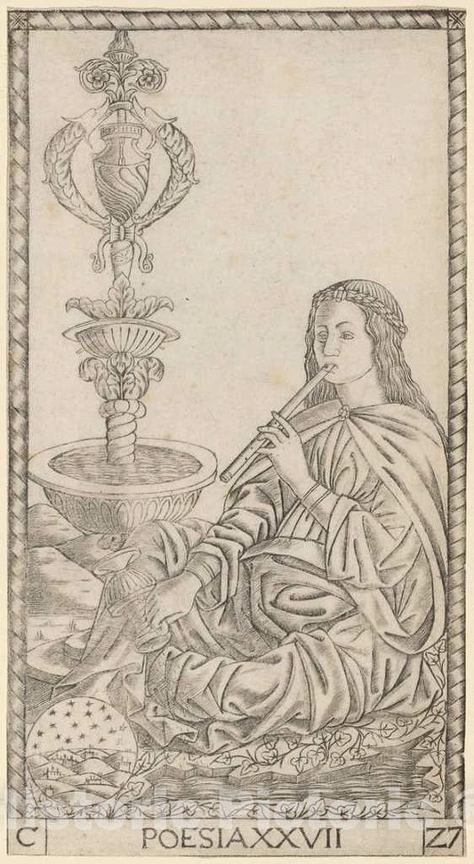 Art Print : Poesia (Poetry), c. 1470 - Vintage Wall Art