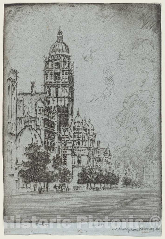 Art Print : Joseph Pennell, Magnificent Kensington, 1904 - Vintage Wall Art