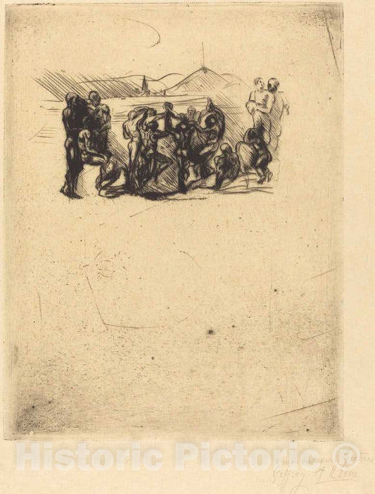Art Print : Auguste Rodin, La Ronde, 1883 - Vintage Wall Art