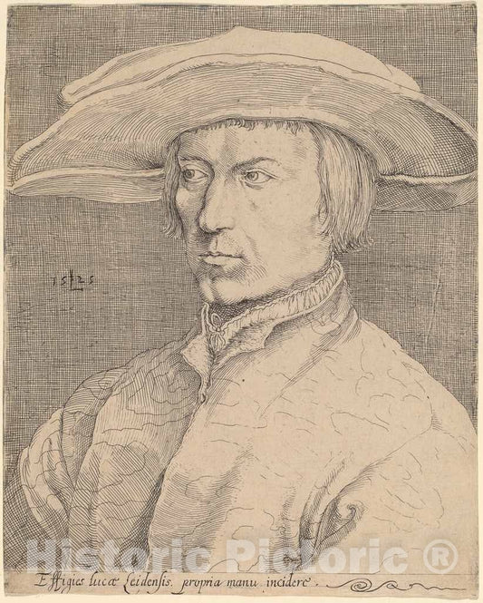 Art Print : Leyden After Albrecht DÃ¼rer, Self-Portrait, 1525 - Vintage Wall Art