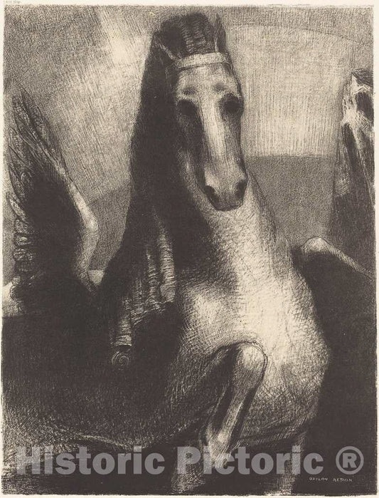 Art Print : Odilon Redon, L'Aile (The Wing), 1893 - Vintage Wall Art