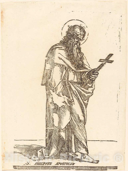 Art Print : Jacques Stella, Saint Philip - Vintage Wall Art