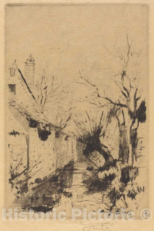 Art Print : Theodore Roussel, A Little Brook in Winter, Wiltshire, c.1911 - Vintage Wall Art