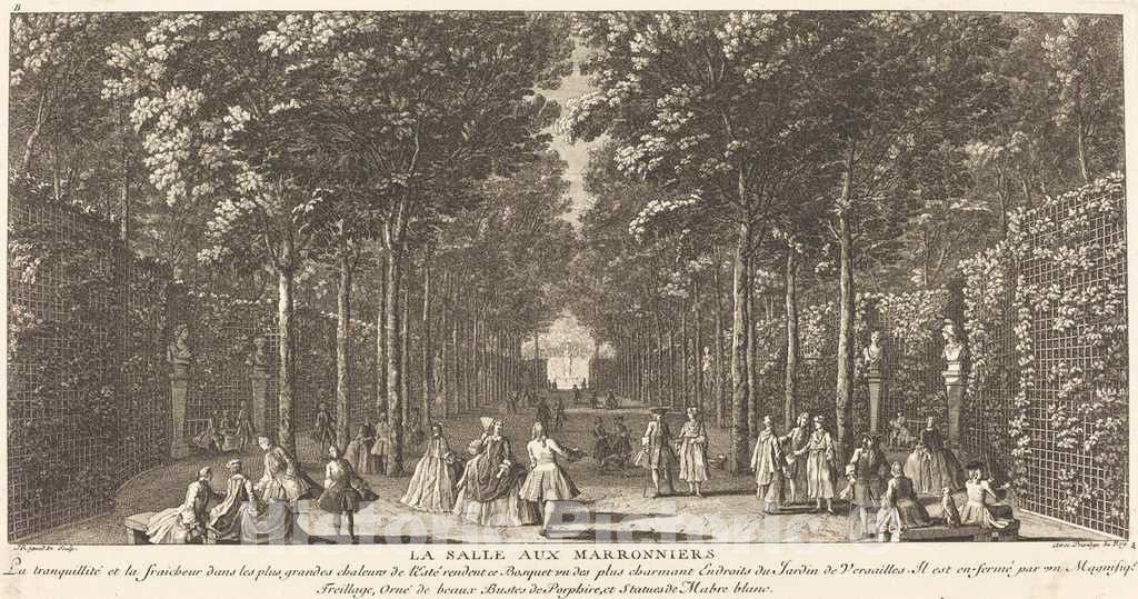 Art Print : Baptiste Rigaud, La Salle aux Marronniers - Vintage Wall Art