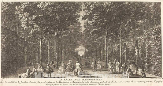 Art Print : Baptiste Rigaud, La Salle aux Marronniers - Vintage Wall Art