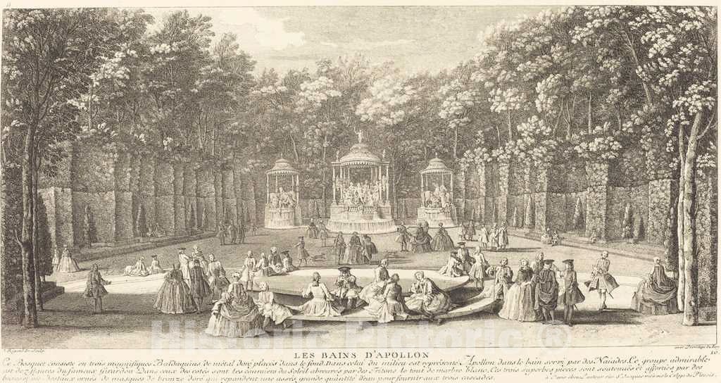 Art Print : Baptiste Rigaud, Les Bains d'Apollon - Vintage Wall Art