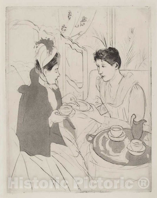Art Print : Mary Cassatt, Afternoon Tea Party, 1890-1891 - Vintage Wall Art