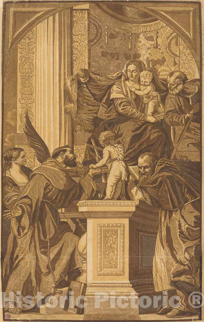 Art Print : Jackson After Veronese, Holy Family and Four Saints, 1739 - Vintage Wall Art