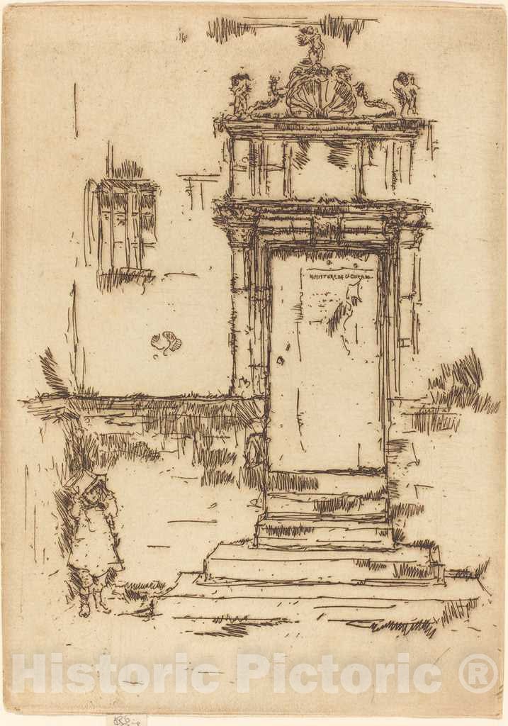 Art Print : James McNeill Whistler, Chapel Doorway, Montresor, 1888 - Vintage Wall Art