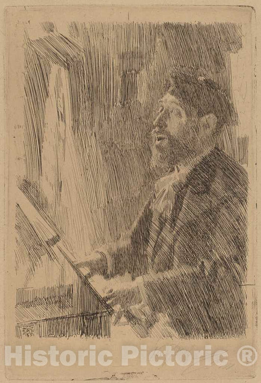 Art Print : Anders Zorn, J.B. Faure, 1891 - Vintage Wall Art